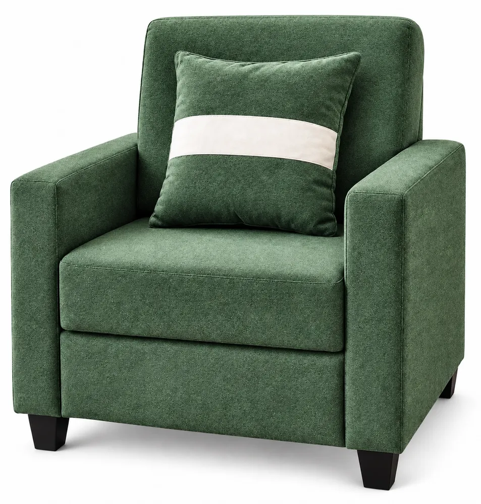 Green Accent Armchair — main view