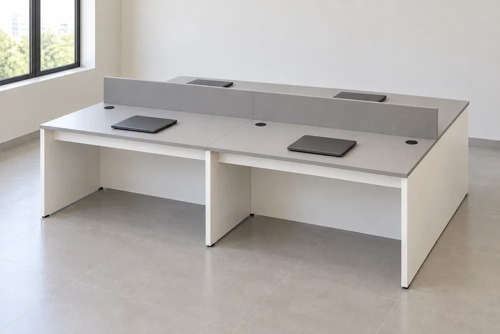 Grey Four-Position Workstation — main view