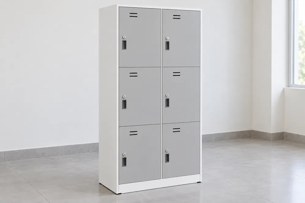 Grey Six-Door Staff Locker — main view