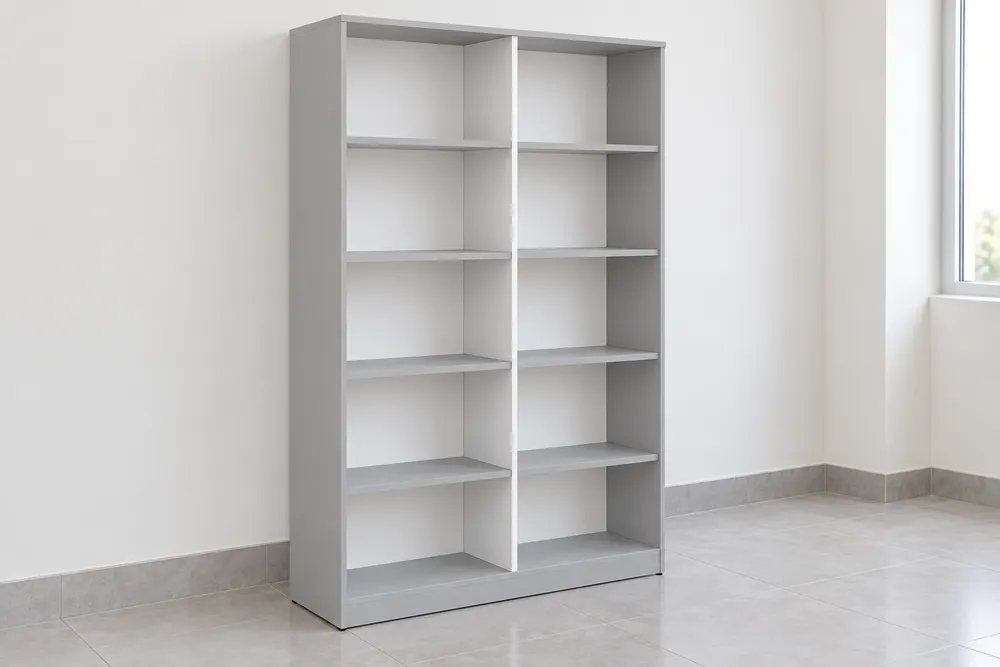 Grey Ten-Cubby Bookcase — main view