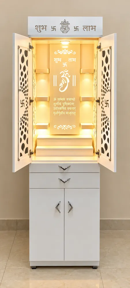 Ornate Double-Drawer Mandir — design reference