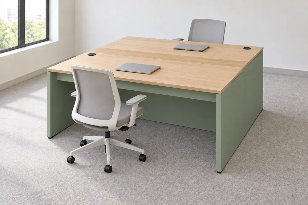 Sage and Oak Facing Workstation — main view