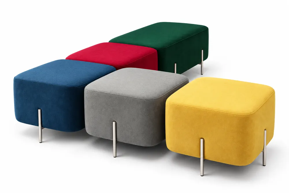 Square Upholstered Pouffe Collection — main view
