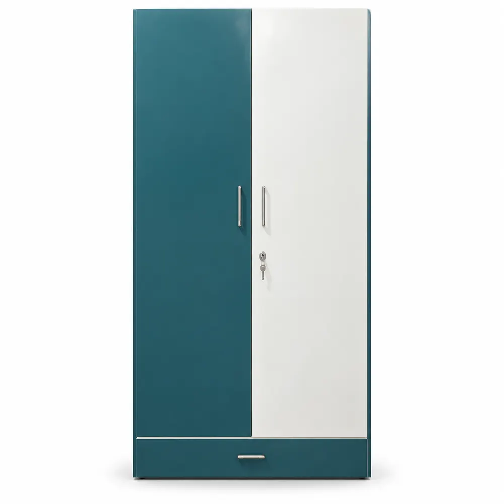 Teal and Ivory Storage Wardrobe — main view