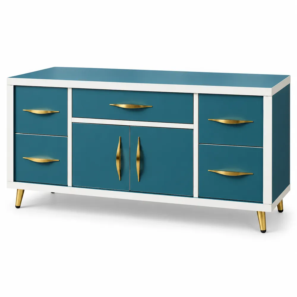 Teal Storage TV Cabinet — main view