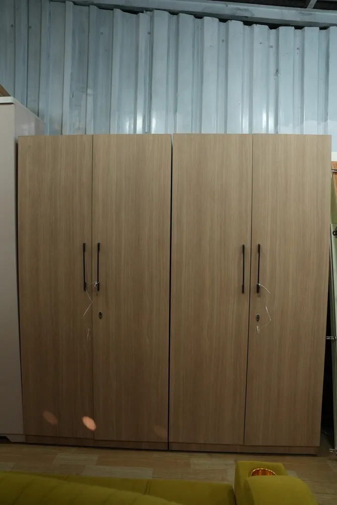 Warm Oak Four-Door Wardrobe — main view