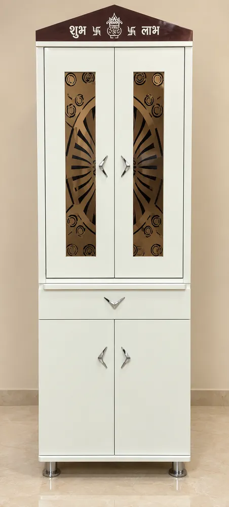 White and Dark-Crown Leaf Mandir — design reference
