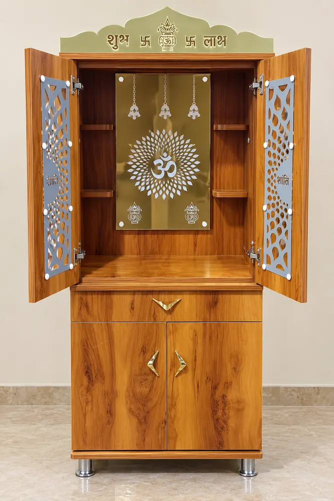Wood Opening-Door Mandir — design reference